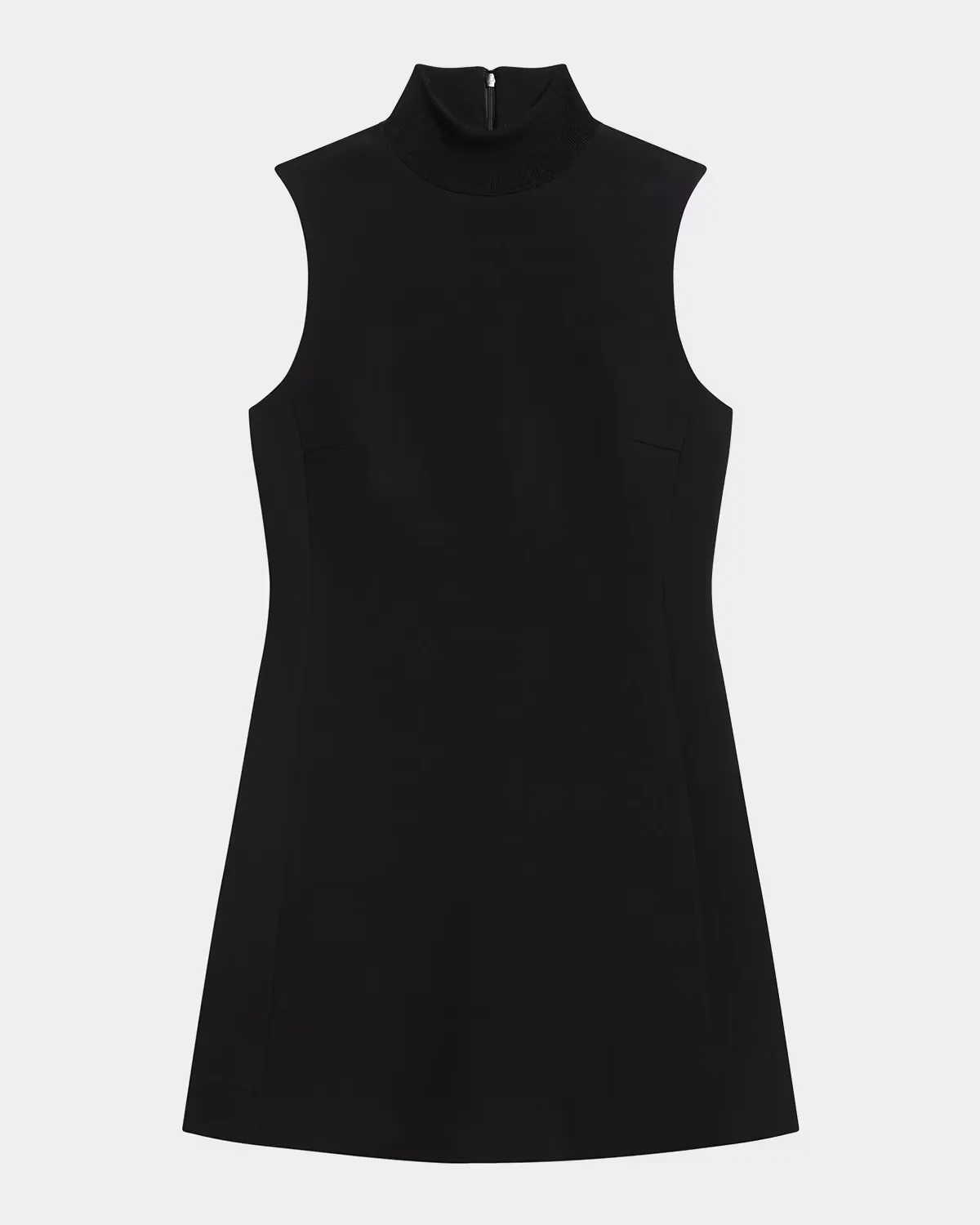 Turtleneck A-Line Sleeveless Mini Dress