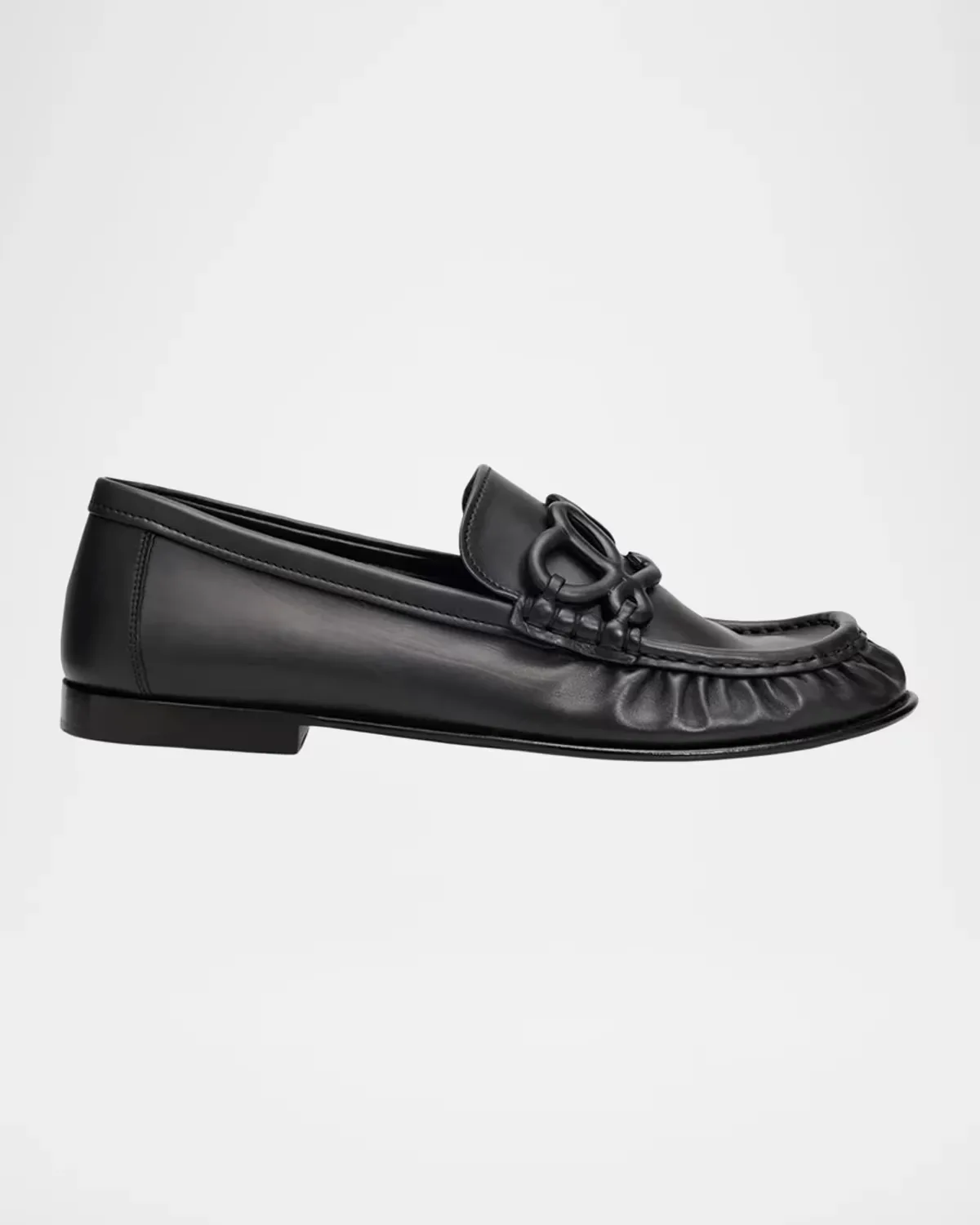 Double L Leather Loafers by LOEWE