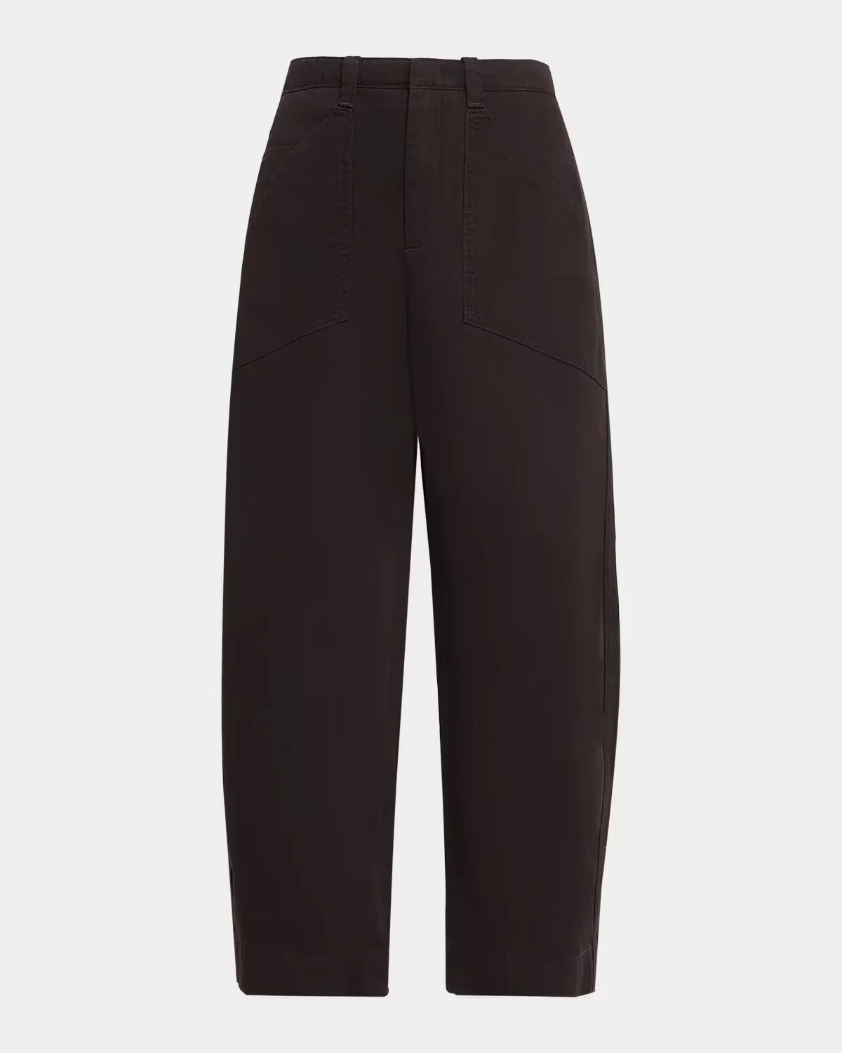 Washed Cotton Twill Mid-Rise Utility Pants by Vince