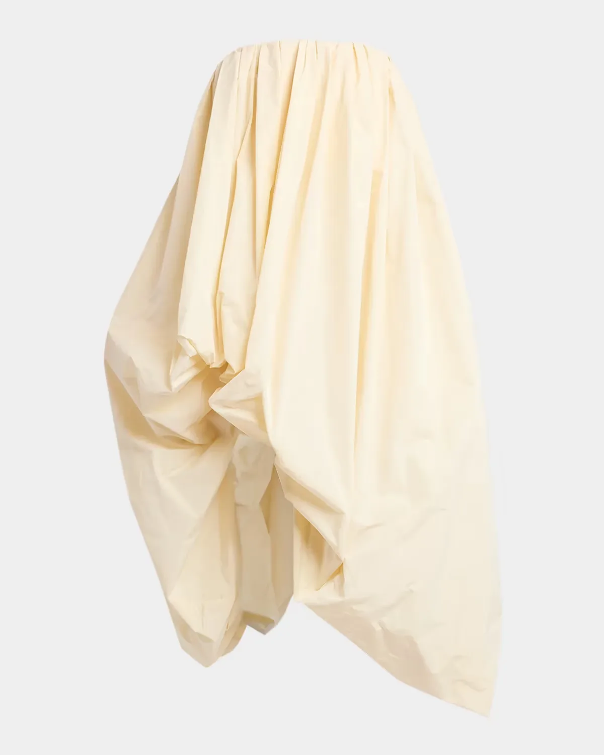 Strapless Asymmetric Draped Balloon Midi Dress by Jil Sander