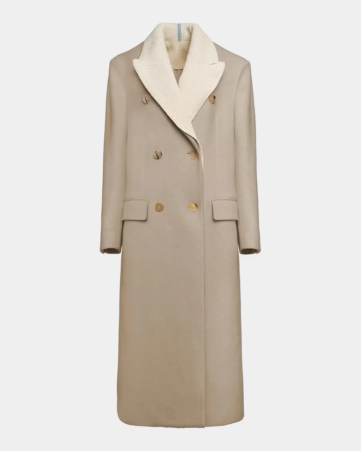 Virgin Wool-Blend Double-Breasted Coat by Malo