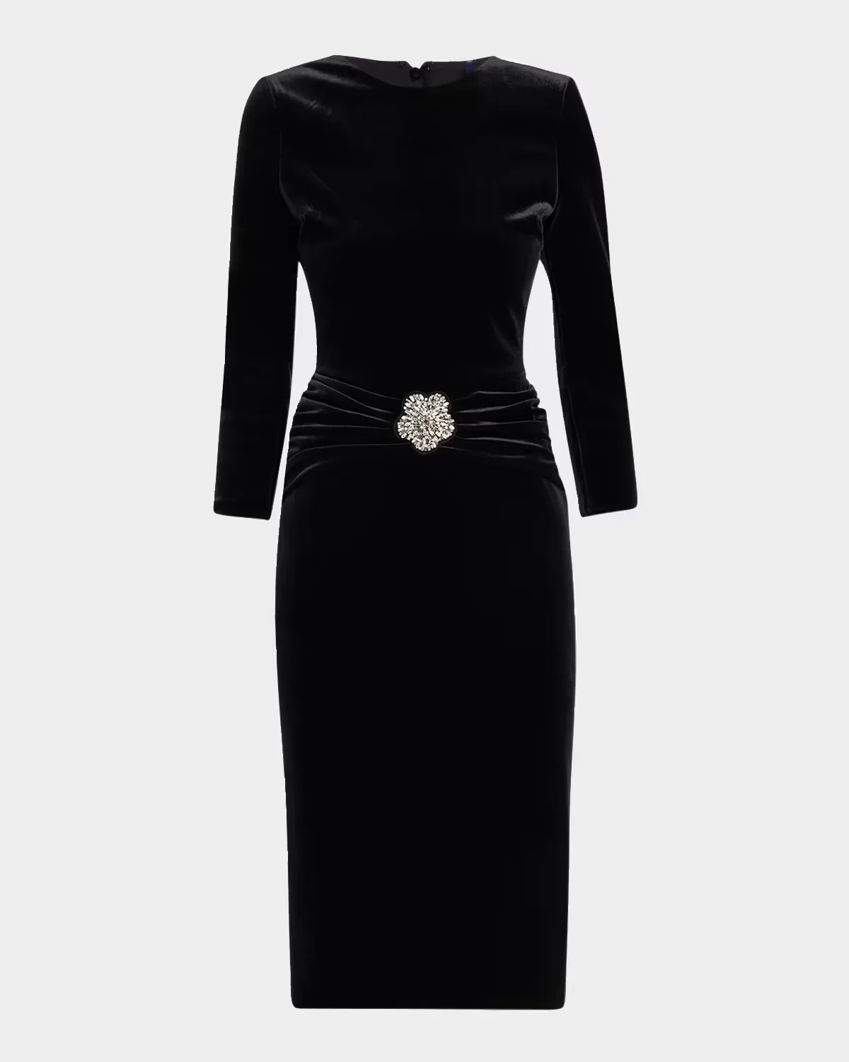 Yaras Embellished Velvet Bodycon Midi Dress by Chiara Boni La Petite Robe