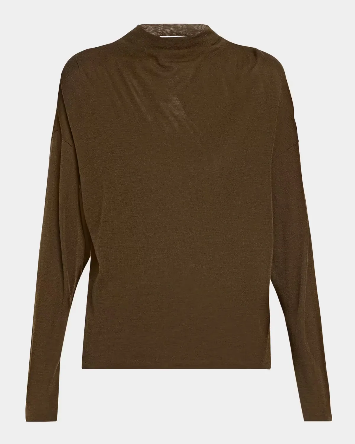 Relaxed Wool-Blend Funnel-Neck Top by Vince