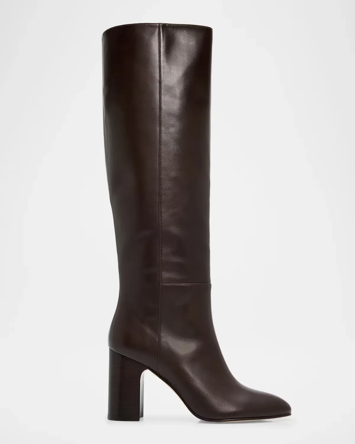 85mm Mulberry Leather Knee-High Boots by Stuart Weitzman