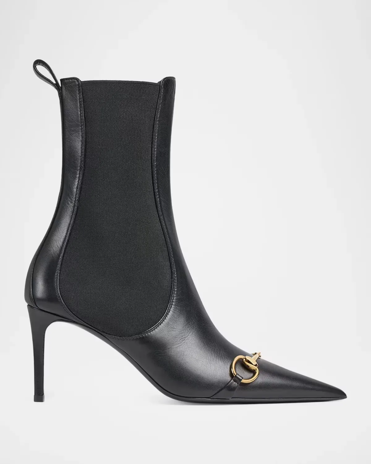Donna 80MM Leather Ankle Boots by Gucci