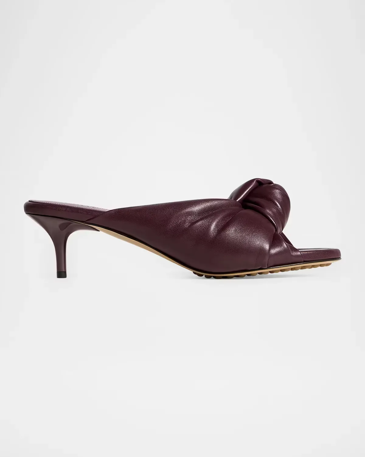 35mm Cherry Knotted Leather Mule Sandals by Bottega Veneta