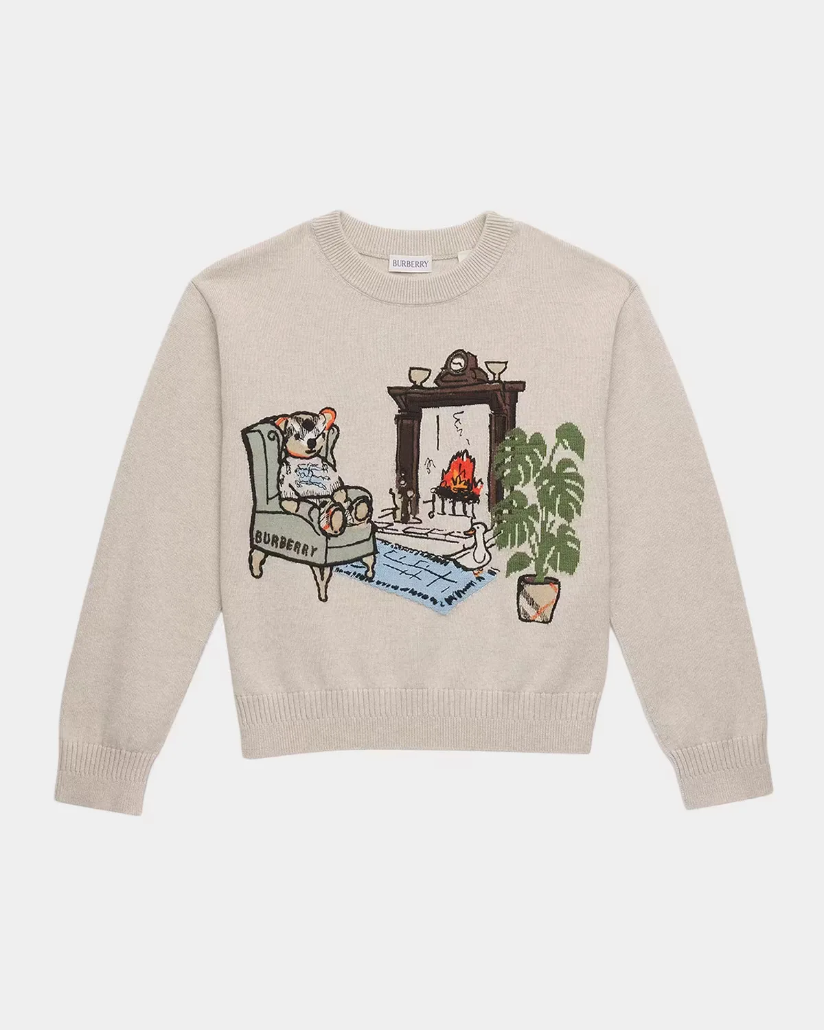 Thomas Bear Fireside Intarsia-Knit Sweater by Burberry