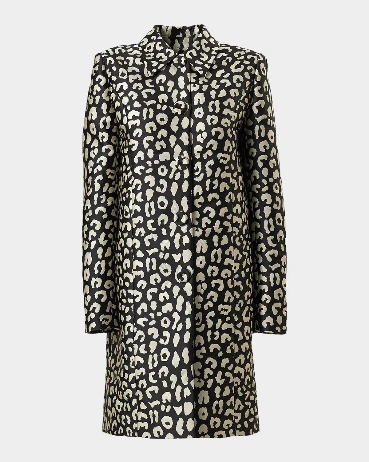 Leopard Button-Front Coat by Carolina Herrera