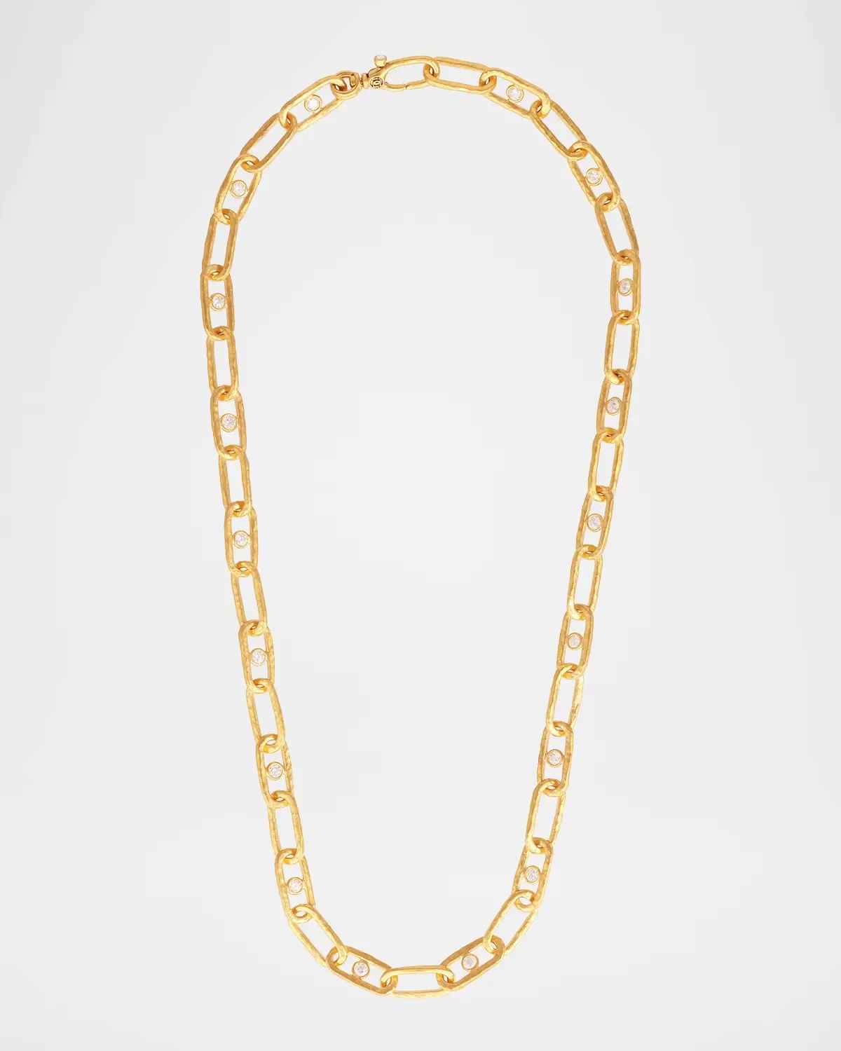 Hoopla 24K Yellow Gold & 2.64 TCW Diamond Oval-Link Chain Necklace