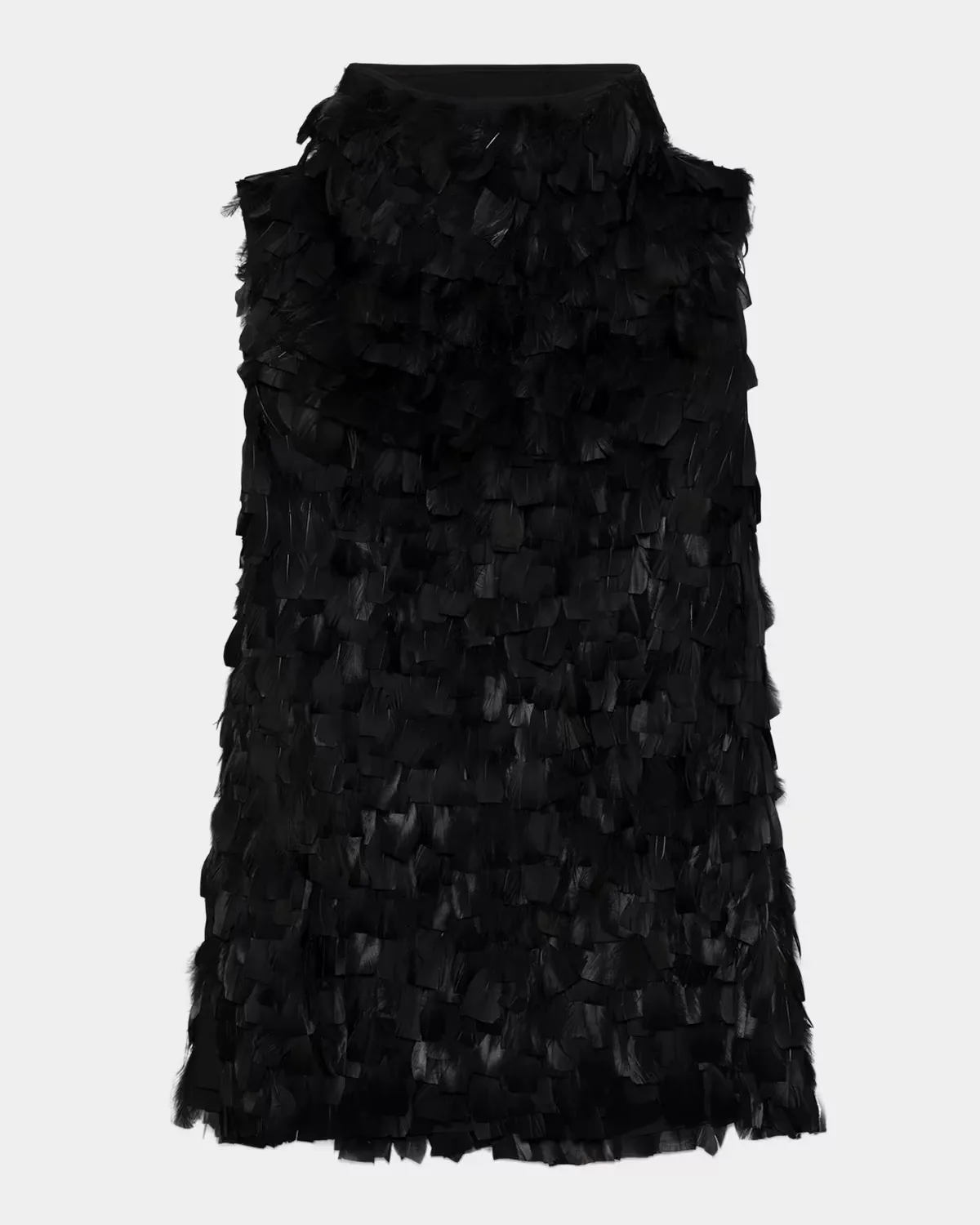Faux-Feather Shift Mini Dress by SIMKHAI