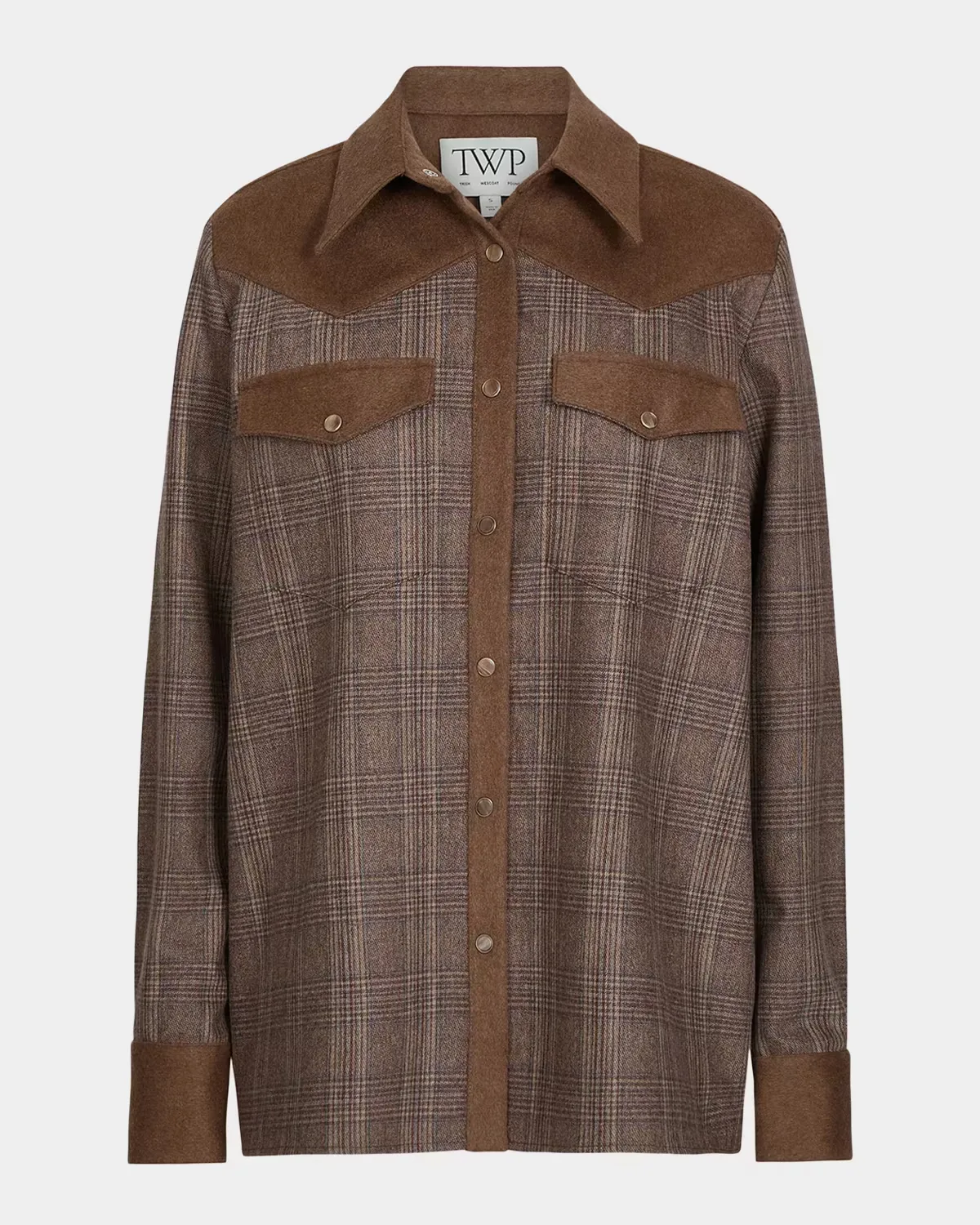 Lone Rider Glen Check Wool-Blend Shirt by TWP