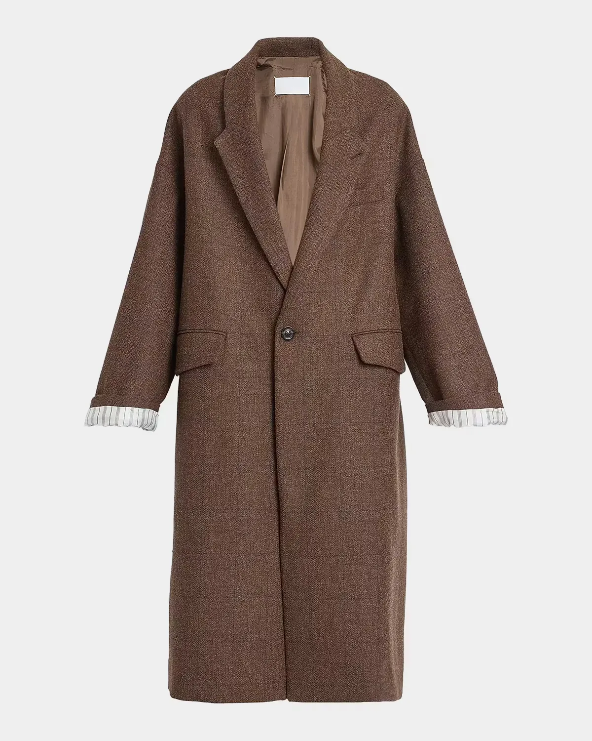 Cocooning Oversized Windowpane Check Coat by Maison Margiela