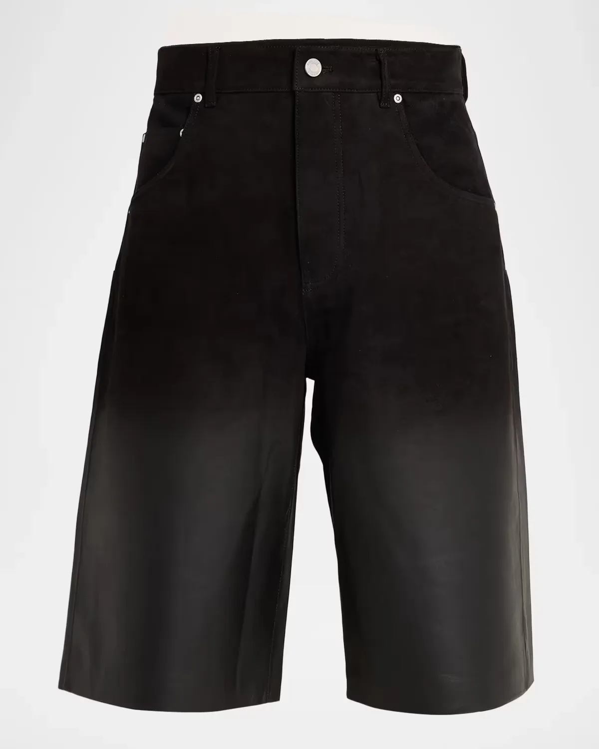 Leather Track Wide-Leg Shorts by PURPLE