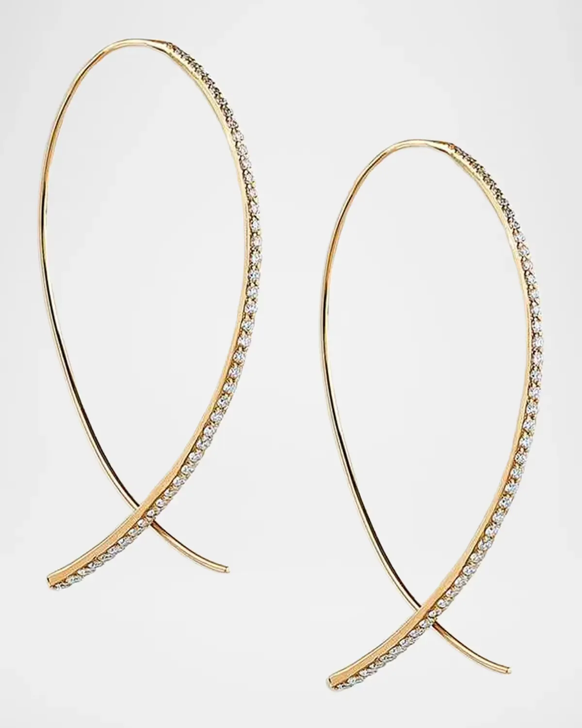 14K Fatale Large Upside-Down Hoop Earrings by Lana