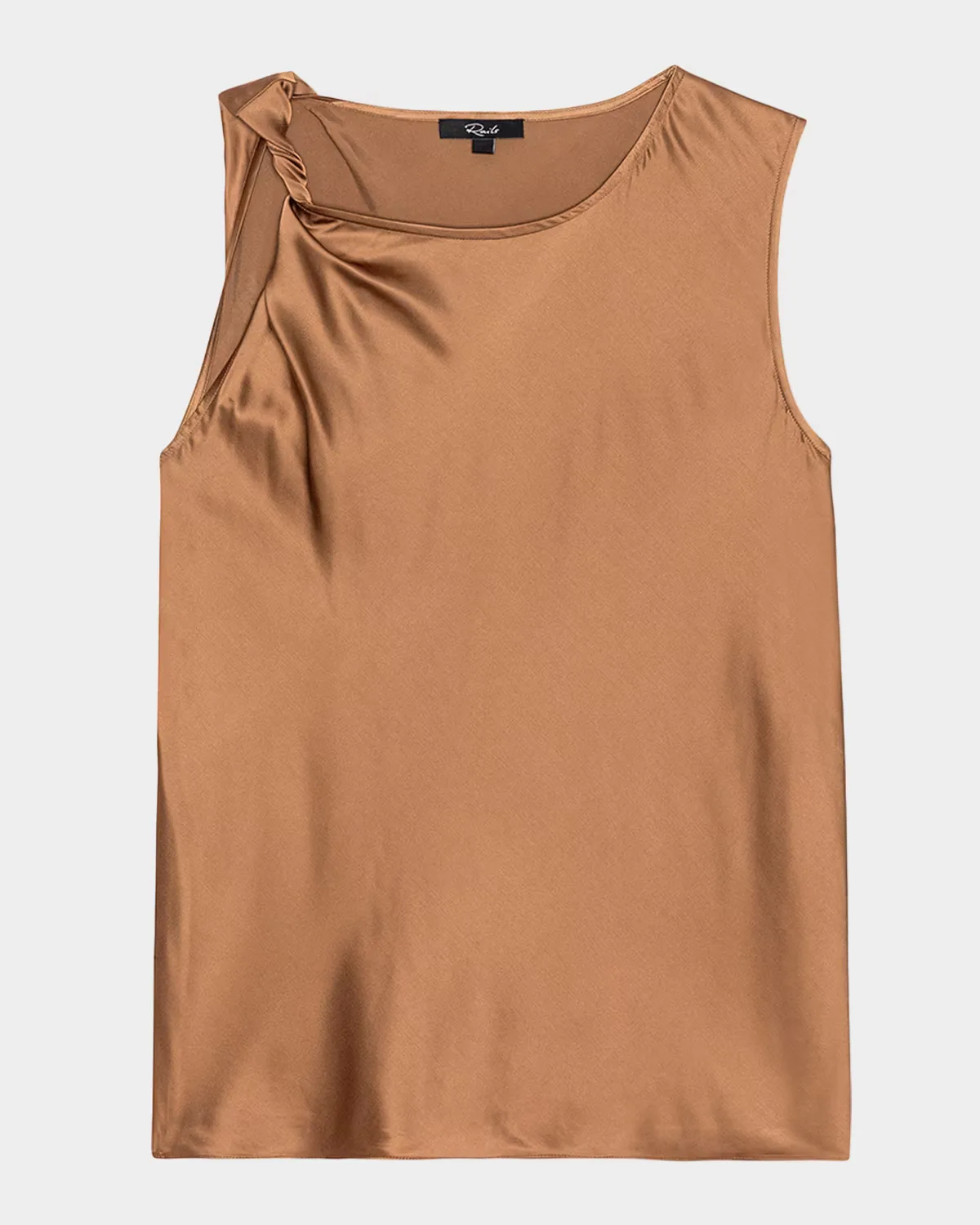 Robin Satin Twisted-Sleeve Top by Rails