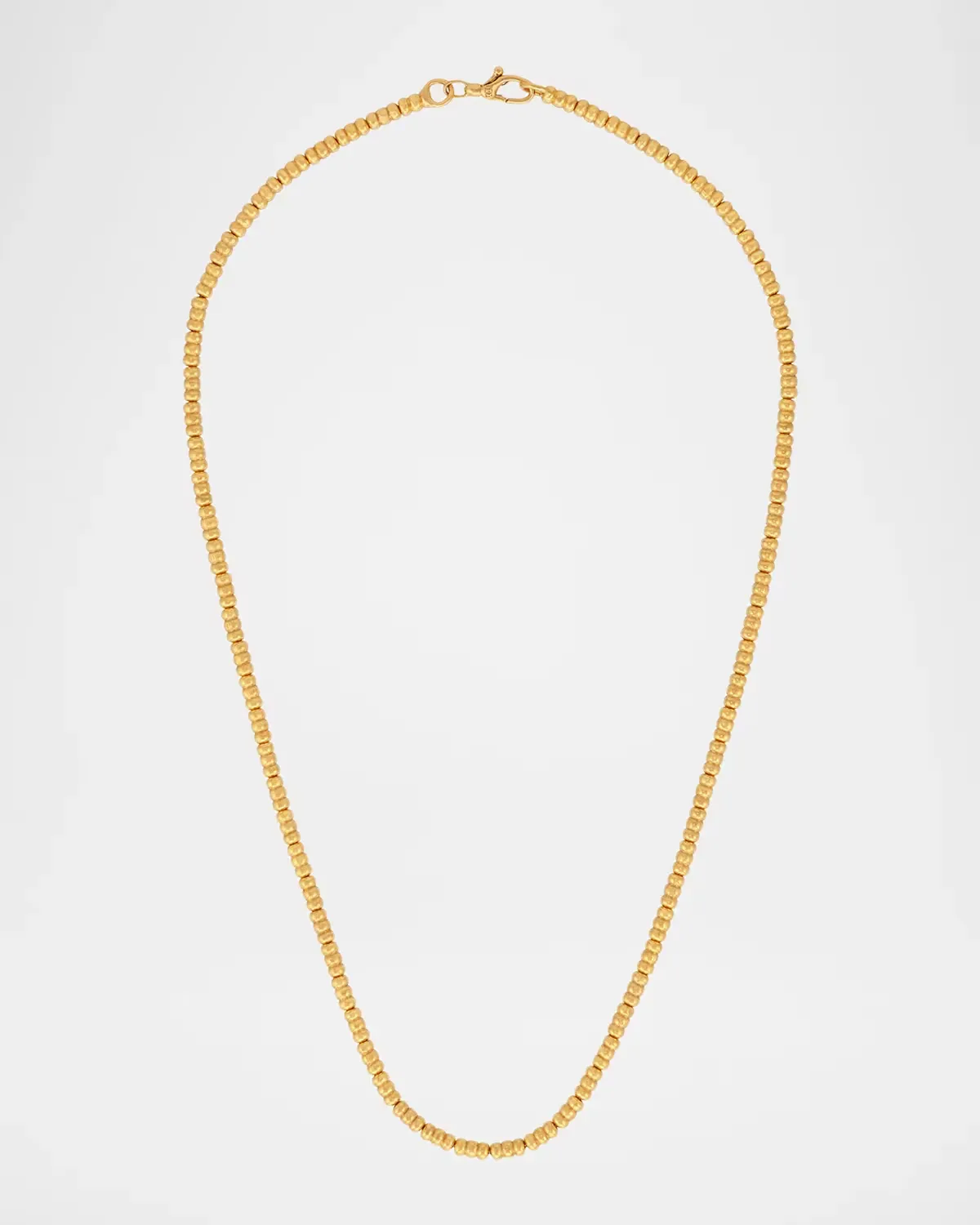 Vertigo 24K Gold Beaded Necklace with Ridged Tubes