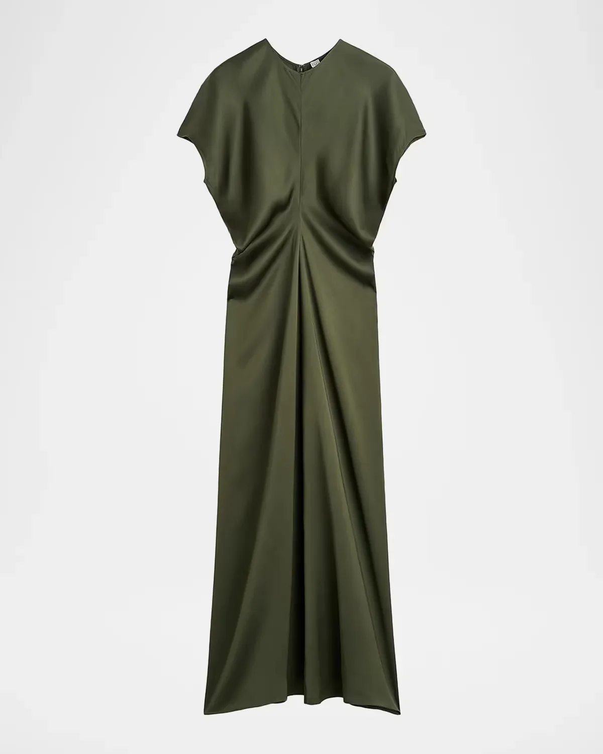 Satin Slouch Waist Dress by Totême
