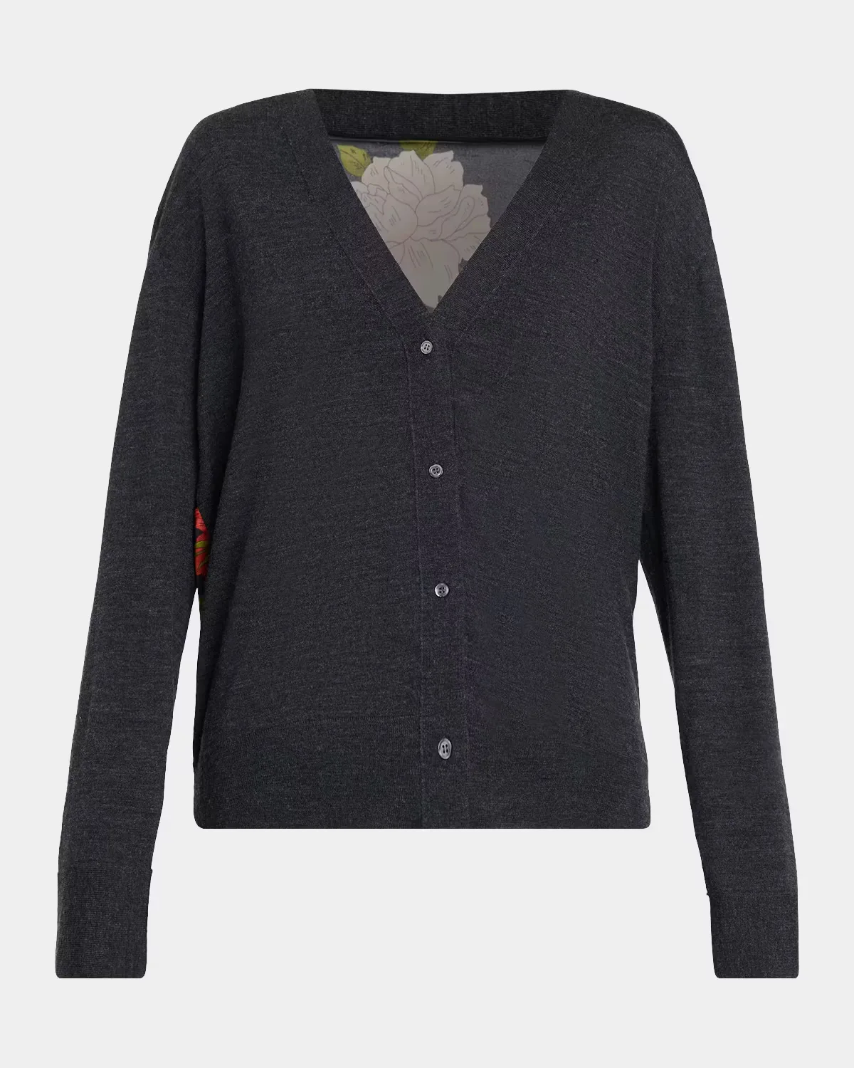 The Printed Knit V-Neck Cardigan by Johnny Was