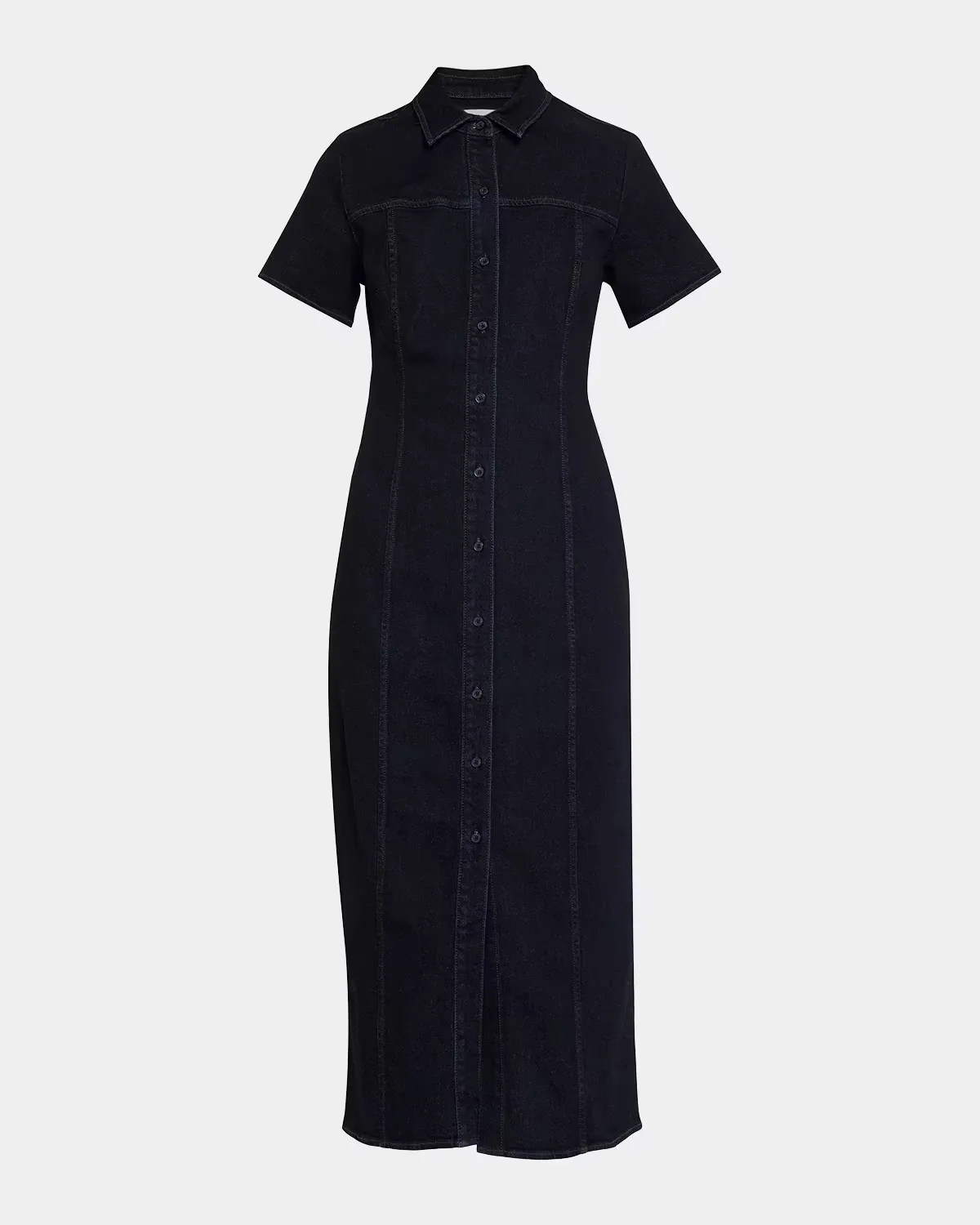 Lenna Stretch-Denim Midi Shirtdress