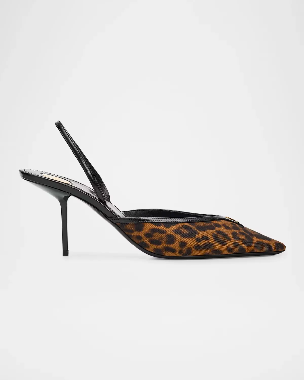 75mm Leopard Grosgrain Slingback Pumps by Saint Laurent