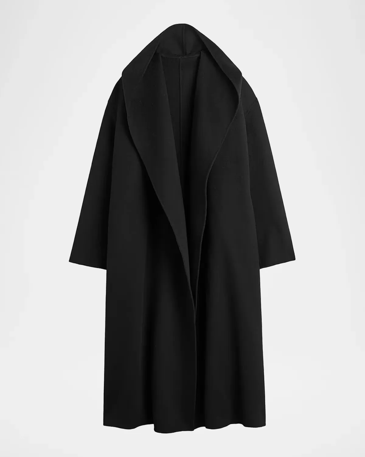 Hoodie Wool Belted Coat by Totême