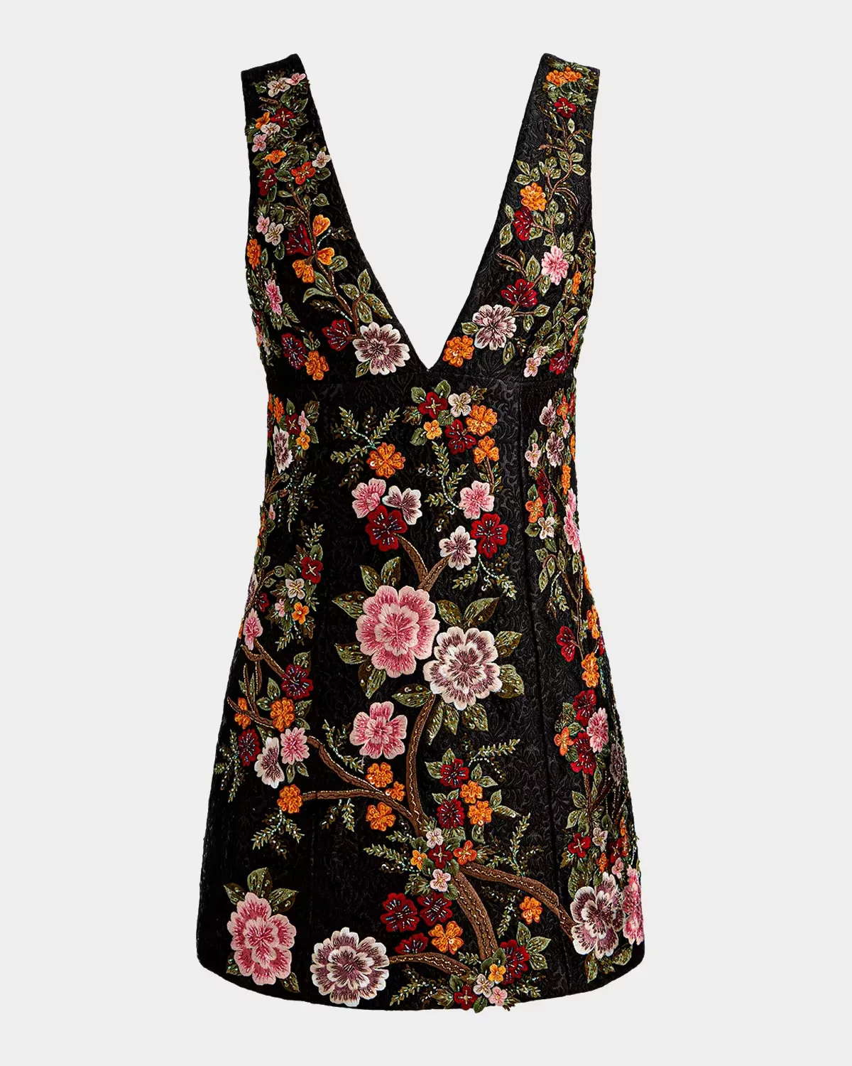 Mandy Embroidered Mini Dress by Alice + Olivia