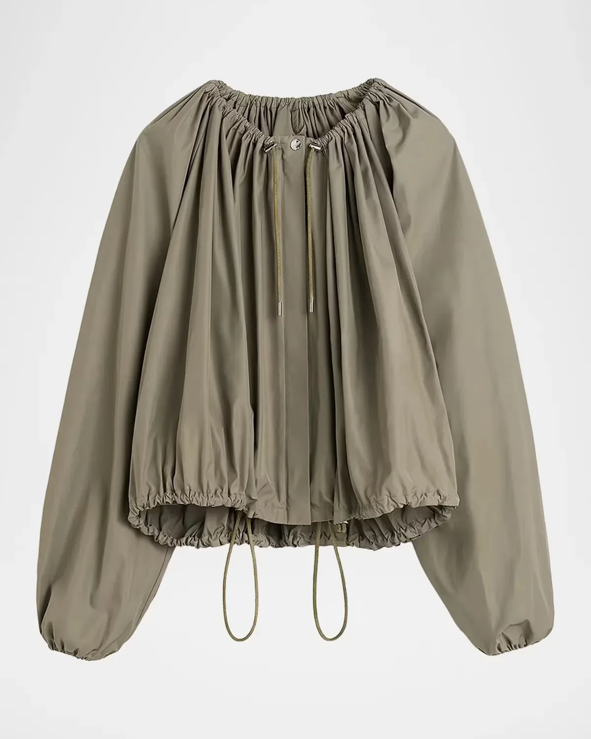 Gathered Parachute Coat by Totême
