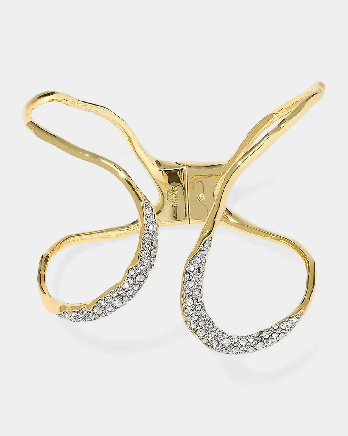 Solanales 14K-Gold-Plated, Rhodium-Plated & Crystal Hinged Cuff by Alexis Bittar