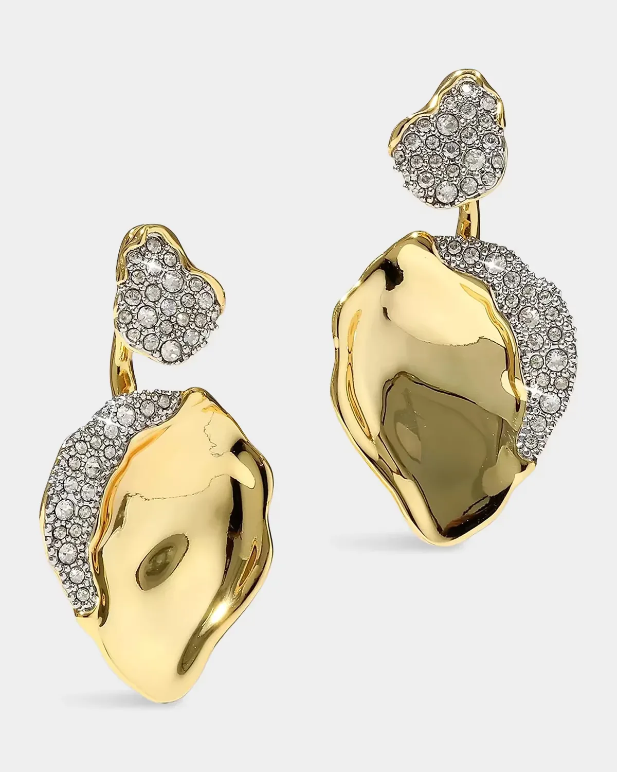 Solanales 14K-Gold-Plated, Rhodium-Plated & Crystal Petal Drop Earrings