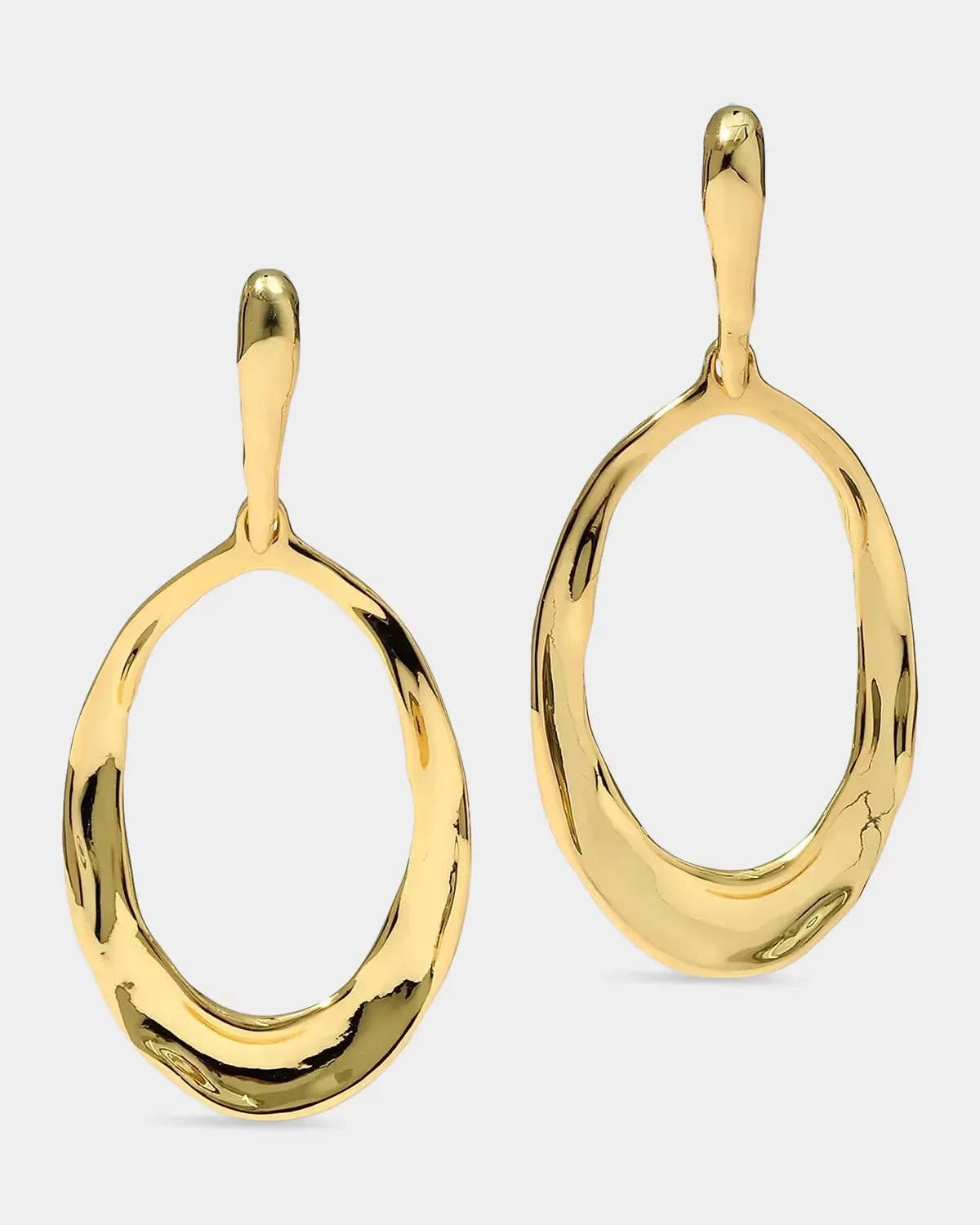 Molten 14K-Gold-Plated Drop Earrings