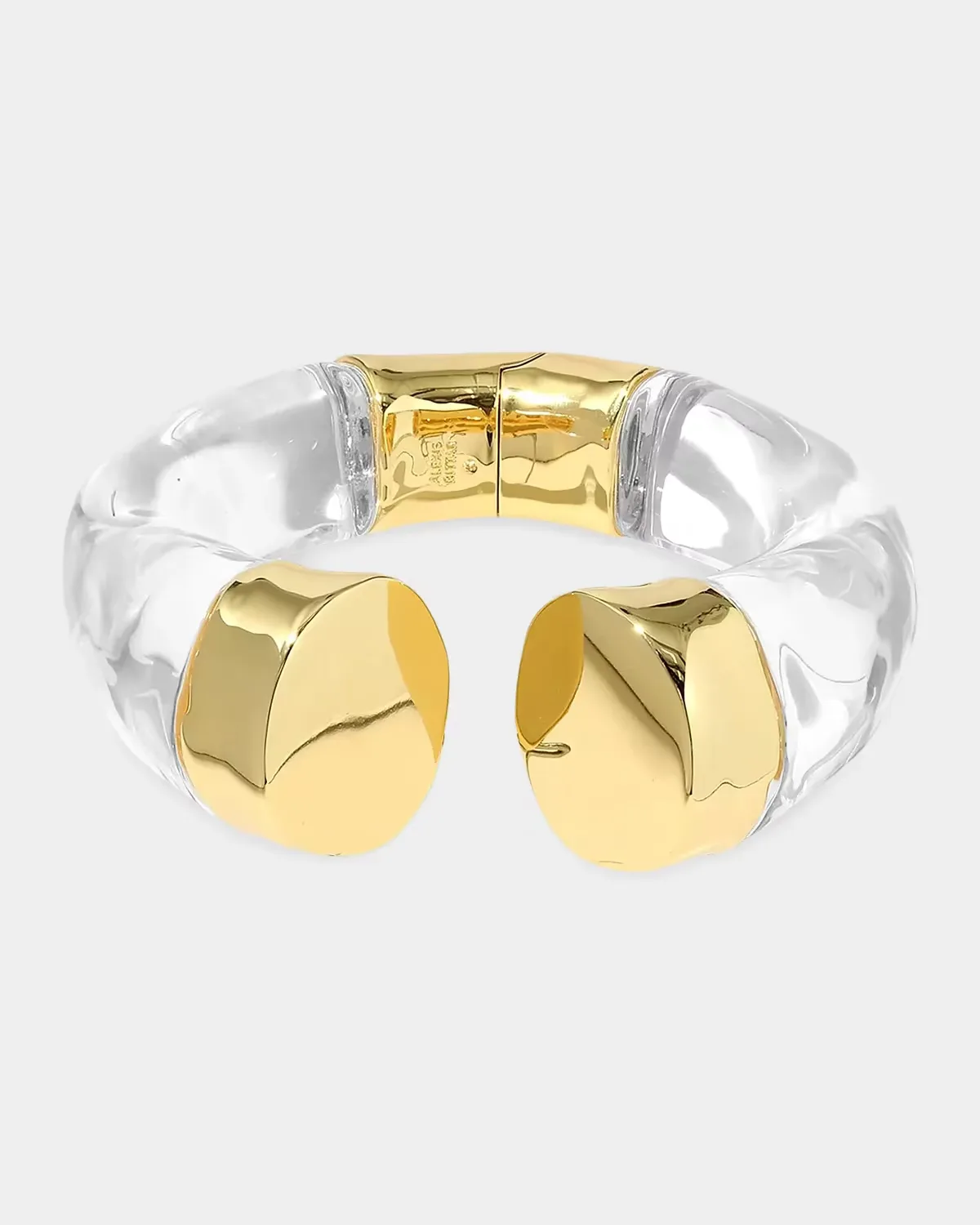 Liquid Lucite 14K-Gold-Plated Hinged Cuff by Alexis Bittar