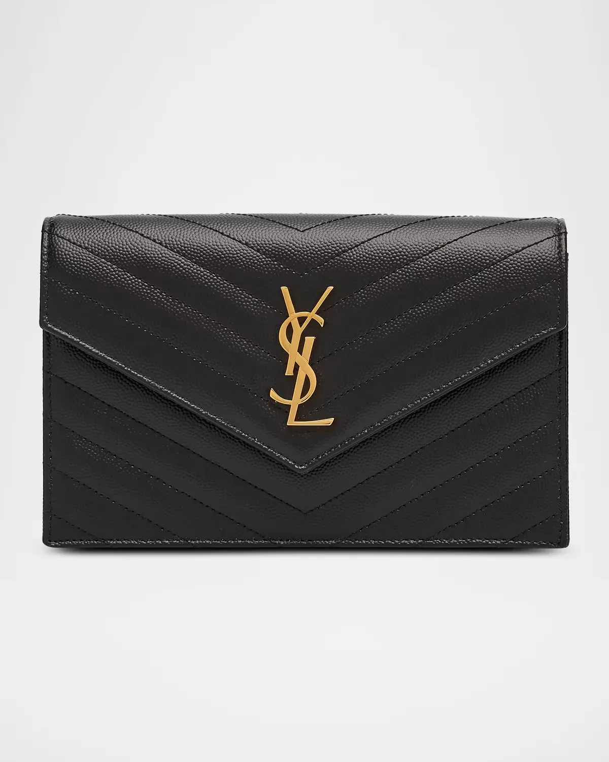Cassandre Quilted Chevron Leather Shoulder Bag by Saint Laurent