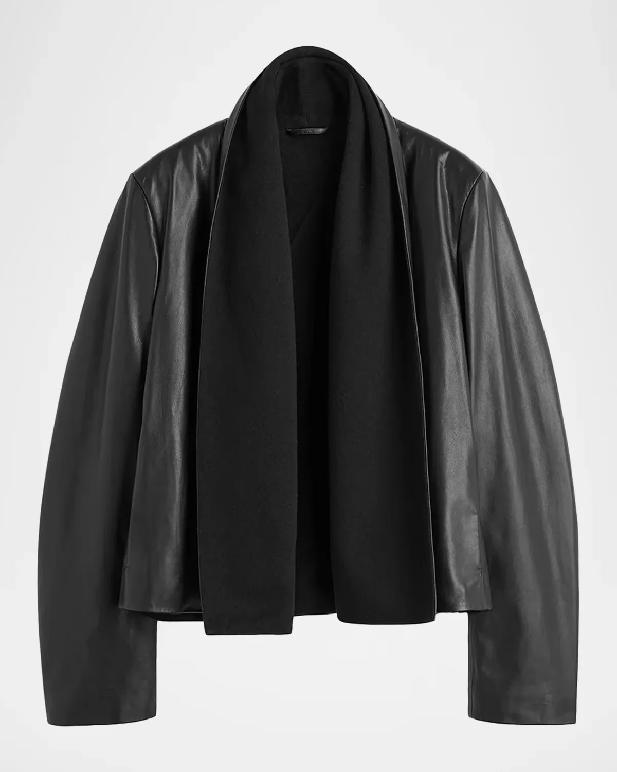 Scarf Leather Jacket by Totême