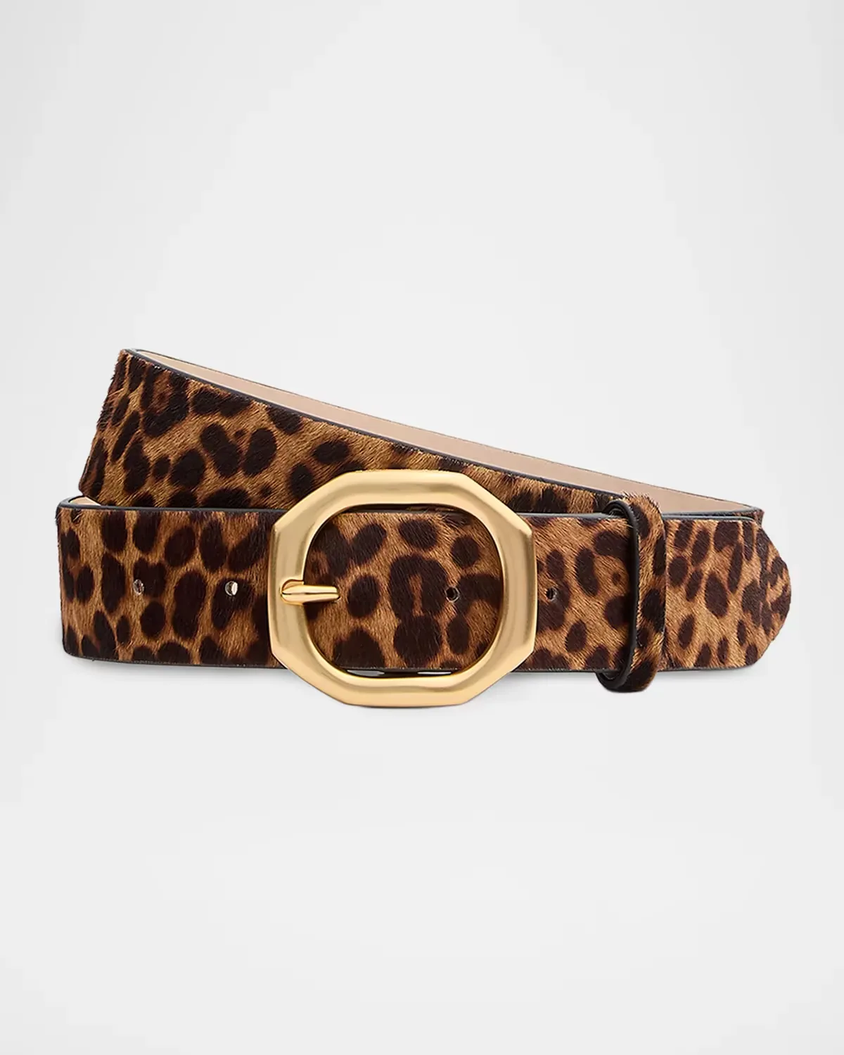 Audrey Leopard Cut-to-Size Calf Hair Belt