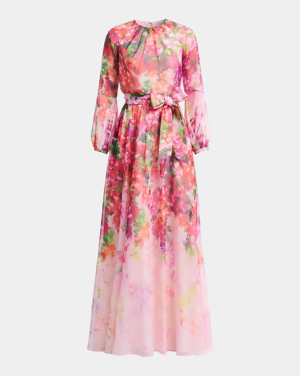 Rainey Floral Chiffon A-Line Gown