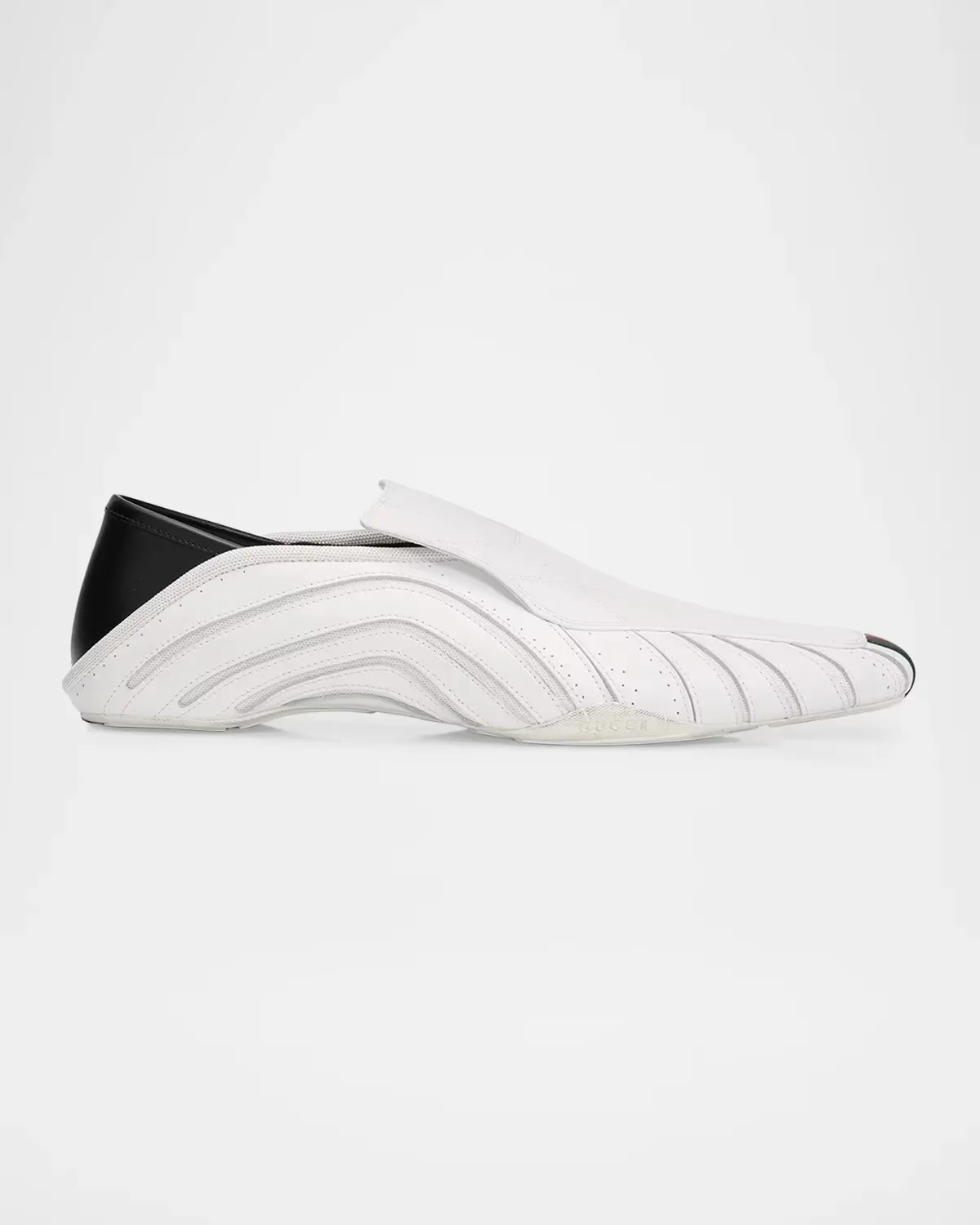 Miami Leather Web Slip-On Sneakers by Gucci