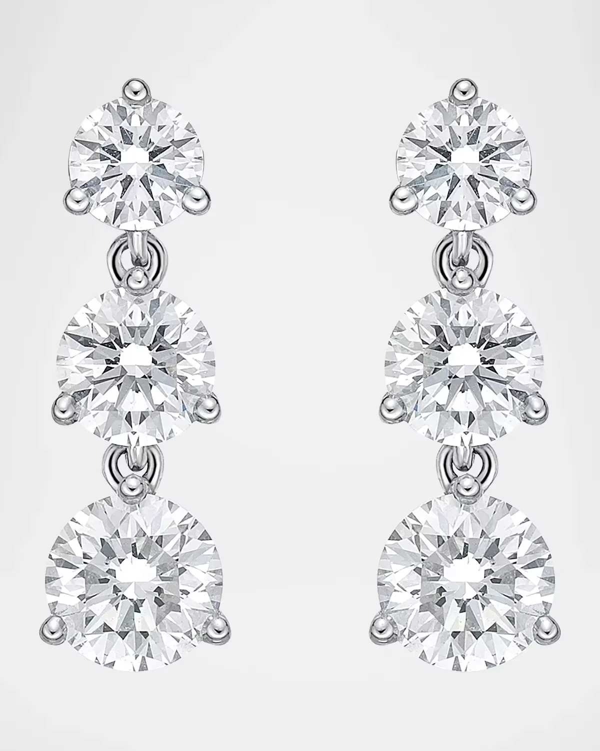 18K White Gold Diamond Juliet Drop Earrings, 1.44tcw by Memoire