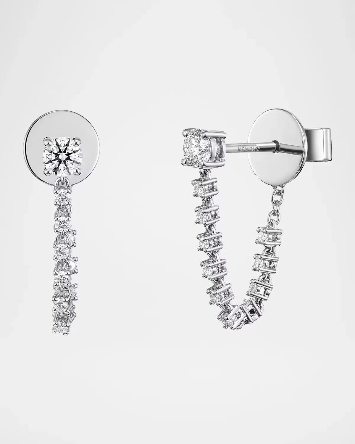 18K White Gold Essentials Drape Diamond Earrings