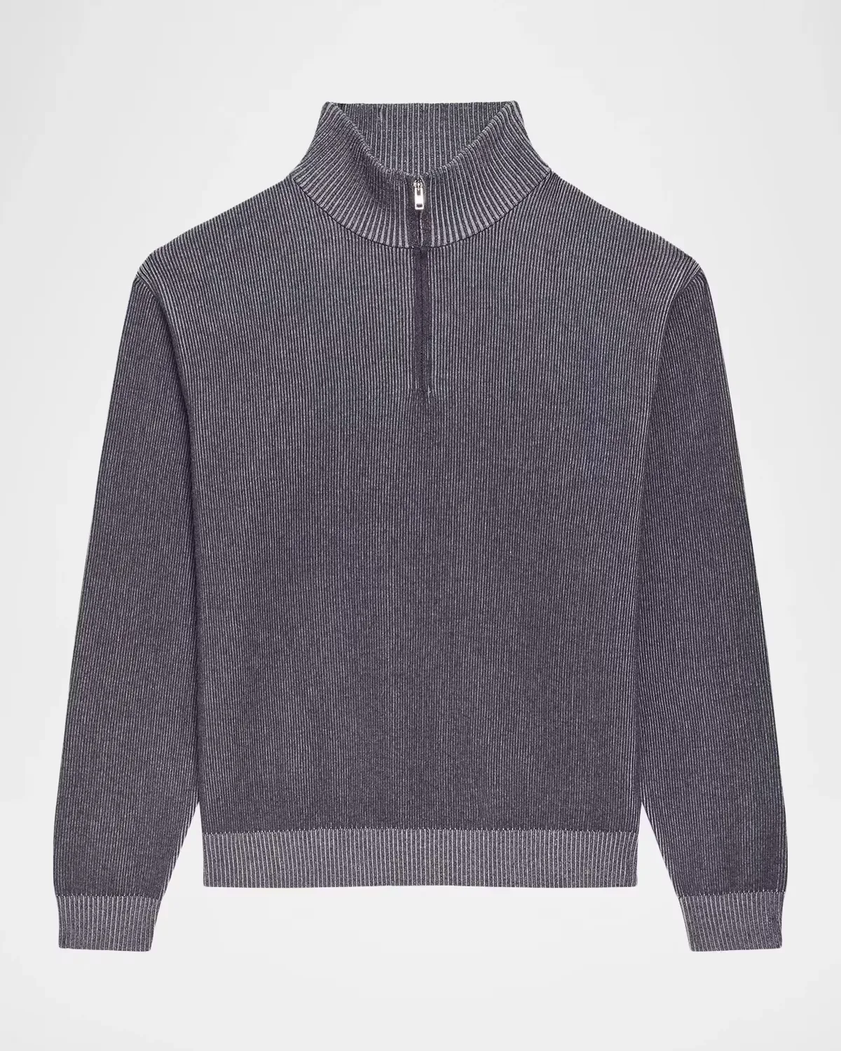 Rib-Knit Quarter-Zip Sweater by Theory