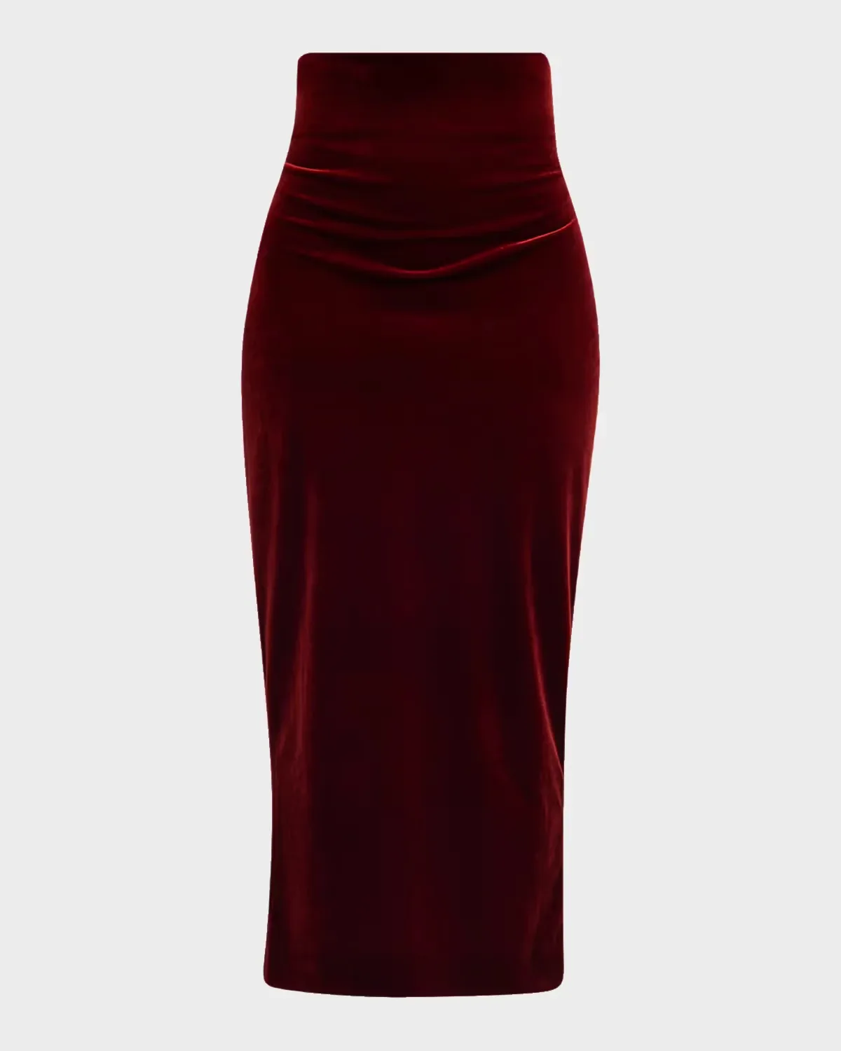 Velvet Fitted Midi Skirt by Alberta Ferretti