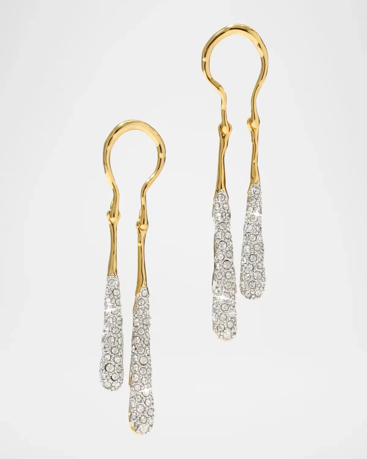 Solanales Crystal Coiled Teardrop Earrings