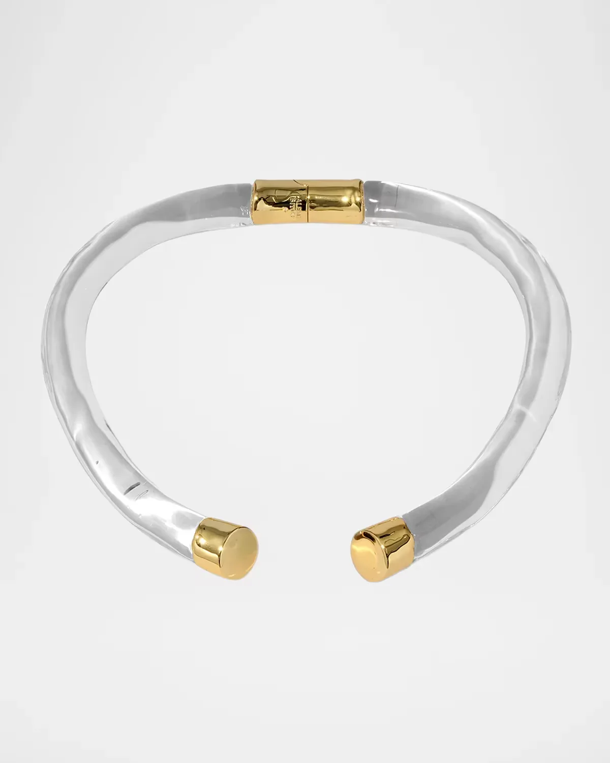 Liquid Lucite Gold Capped Hinge Collar Necklace by Alexis Bittar