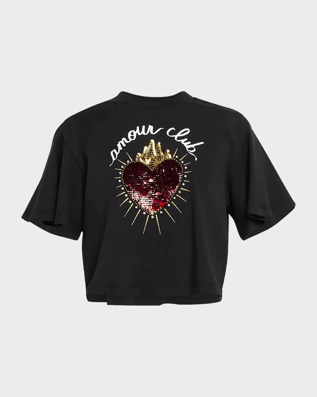 Orsa Embellished Graphic Crop Top by Cinq  Sept