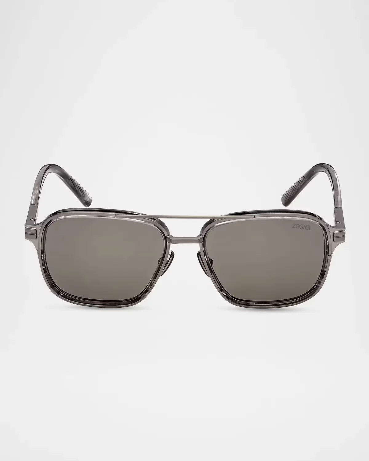 EZ0321 Polarized Metal Navigator Sunglasses by ZEGNA