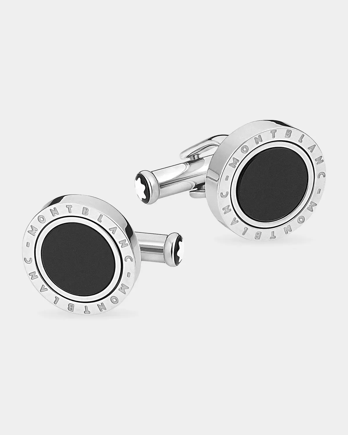 Onyx & Stainless Steel Cufflinks by Montblanc