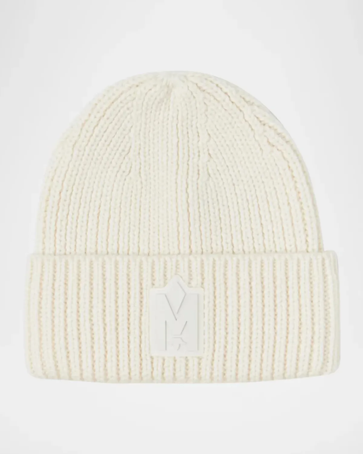 Jude Hand-Knit Logo Beanie with Ribbed Cuff by Mackage