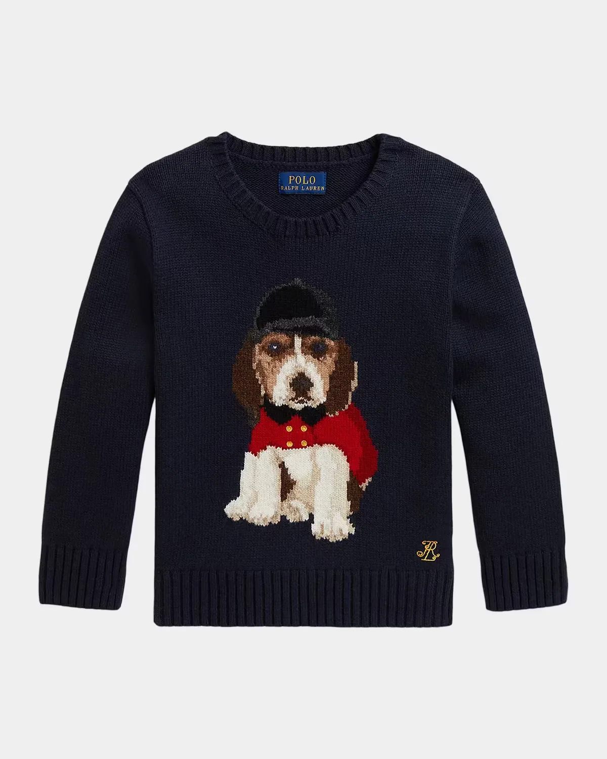 Dog-Intarsia Crewneck Sweater by Ralph Lauren