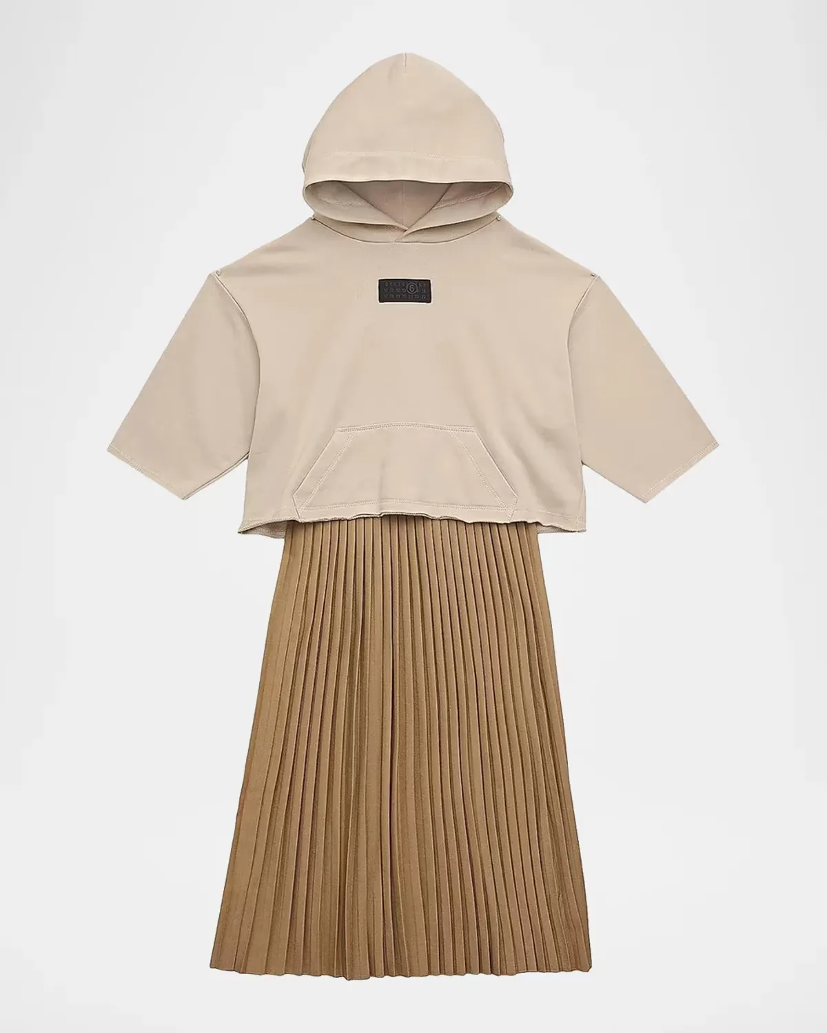 Hoodie Pleated Dress by Maison Margiela