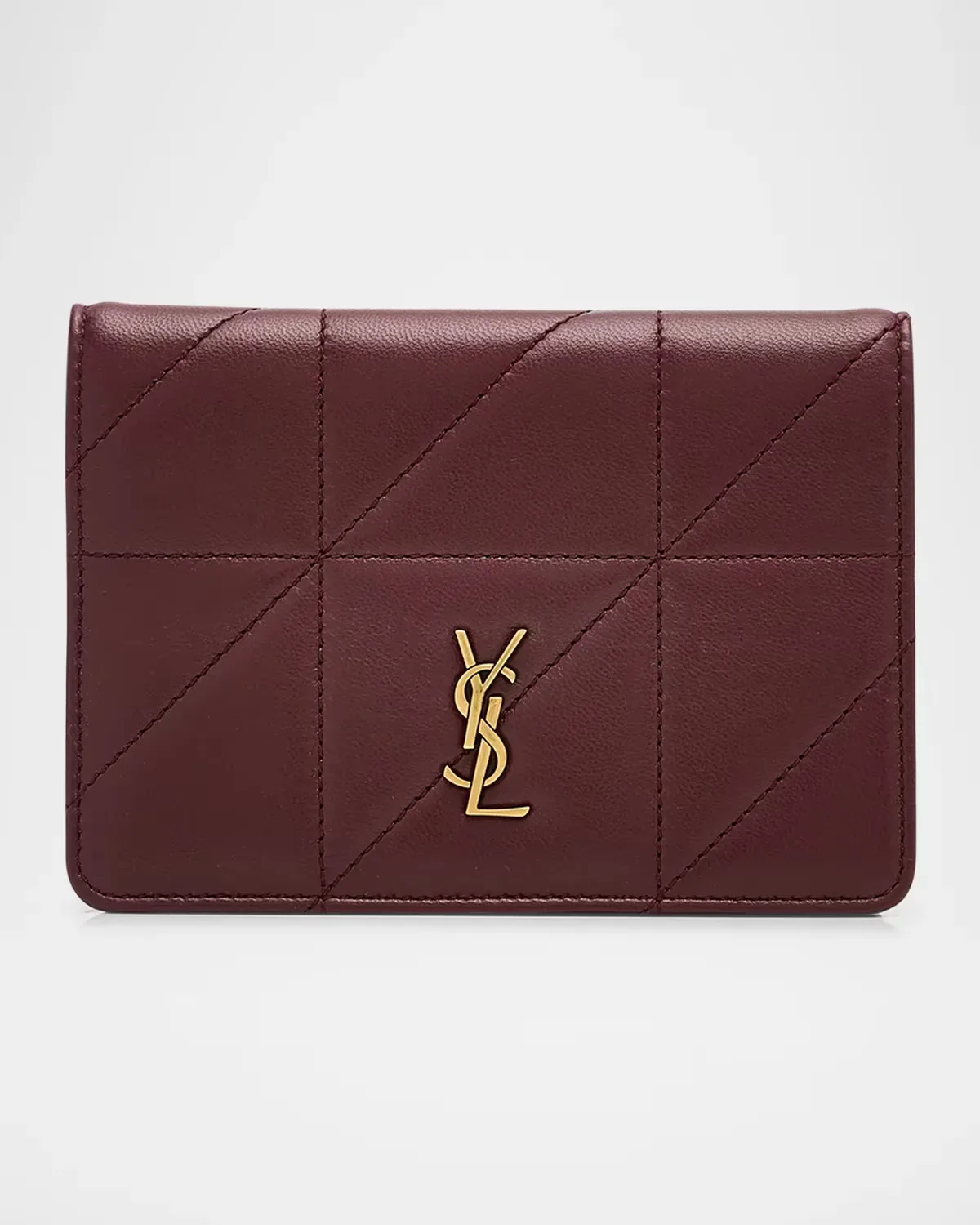Jamie Leather Passport Holder by Saint Laurent