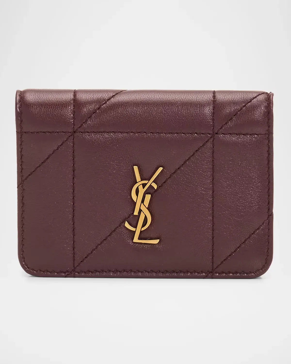 Jamie Leather Bifold Card Case by Saint Laurent